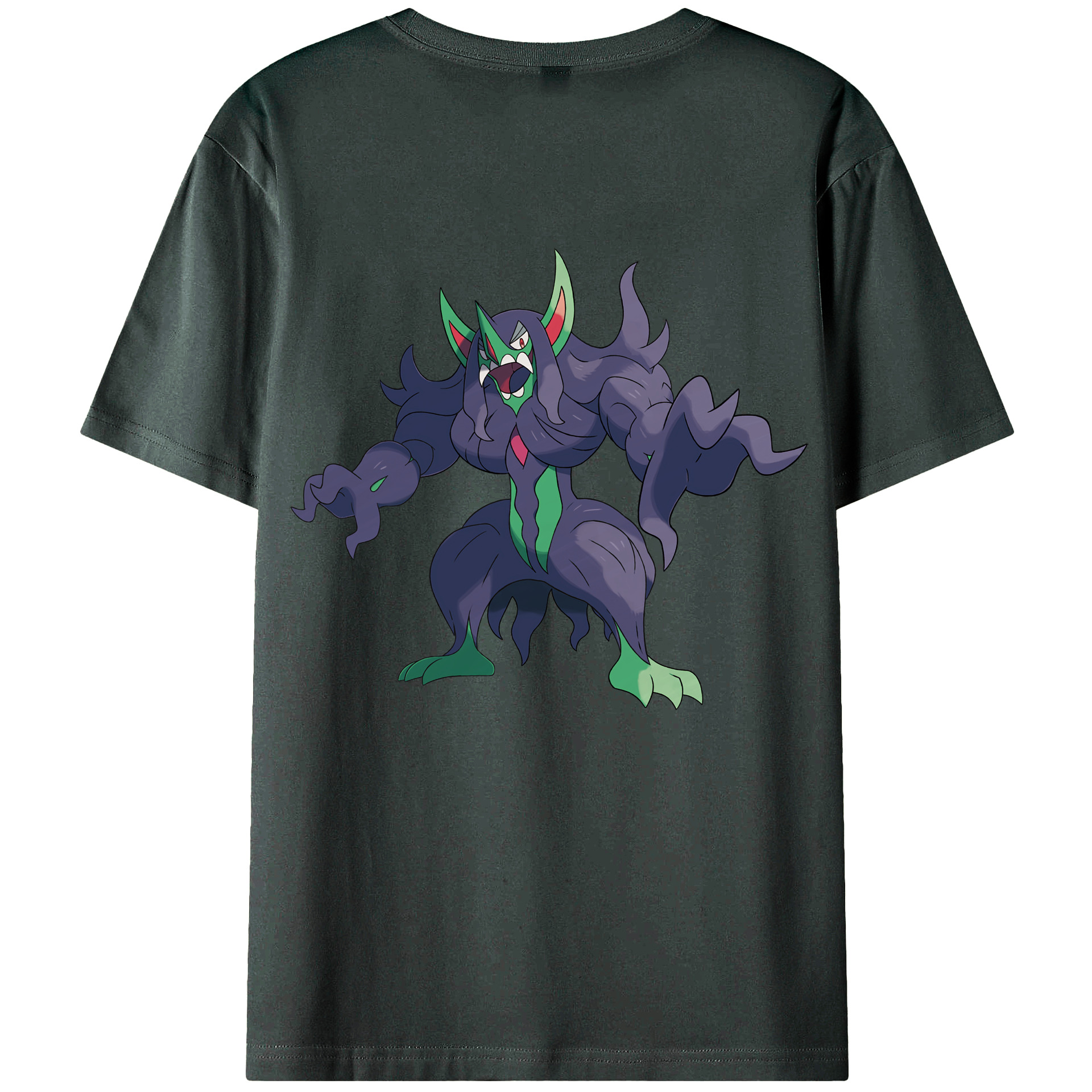 （画像用） ポケットモンスター Pokémon 綿100％ メンズ半袖Tシャツ（バックプリント） 通気性